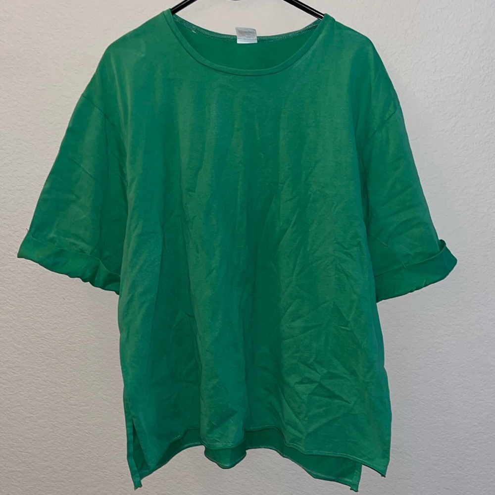 Green Zig Zag Stripe Shirt Size S/M